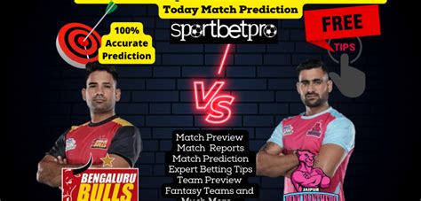 Today's Kabaddi Betting Tips and Predictions .
